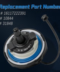 Fuel Cap Replacement For MINI Cooper And BMW Vehicles Including 128i 135i 228i 230i shown with part numbers #16117222391 #10844 #31848