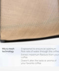 Micro mesh of Reusable Carafe Basket Coffee Filter For K-Duo Brewers Hot And Iced Gen 2 highlights technology benefits