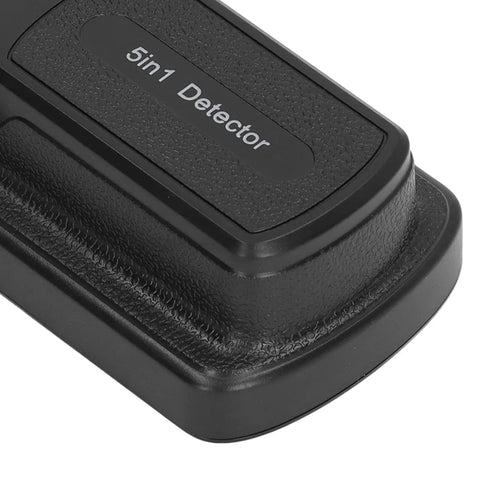 Close-up of Duokon Stud Finder Wall Scanner 5 in 1 Detector with HD LCD Display showing textured black plastic design.