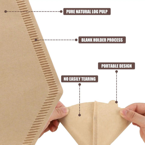 200 Count Unbleached Cone Coffee Filters For Drip And Pour Over, Disposable Cone Paper Filters Fits 2 To 6 Cup Coffee Makers, Easy Cleanup, Smooth Brew And Consistent Flavor