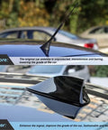 Universal Shark Fin Antenna Cover With Adhesive Tape For Cars SUVs And Trucks Black Durable Exterior Roof Top Aerial Base Replacement
