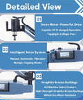Detailed view of No Sweat Electric Tapping Arm With LCD Touch Screen, highlighting servo motor and tapping modes.