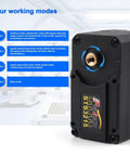 STS3215 Beefy 19KG Digital Servo Motor close-up showing four working modes with 7.4V power, TTL serial control, and magnetic encoder feedback.