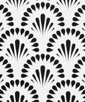 Black Geometric Peel And Stick Wallpaper For Bedroom Accent Walls And Drawer Liner Removable Self Adhesive Vinyl Contact Paper pattern close-up.