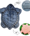 DIY Concrete Stepping Stones Mold Kit With Turtle Statue Texture For Garden Pathway, Reusable Plastic Mold, Non Slip Surface