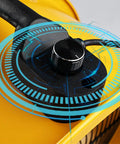 Close-up of adjustable speed dial on the 24 Inch Heavy Duty Industrial Oscillating Metal Drum Fan Solid Steel Beast.