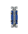 White 15 Amp 120 Volt 4 Way Decorator Switch With Backwire Clamps For 12 And 14 Gauge Wires Ultra Quiet Paddle And Ultrasonic Welded Strap And Body For Easy Install, front view