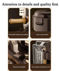 Electric Coffee Roaster Machine For Home Brewing, Precise Temperature Control, features oak handle and easy open button.