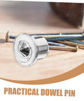 Pro Grade Stainless Steel Dowel Pin Set With Centering Pins for precise woodworking on wooden surface with nails