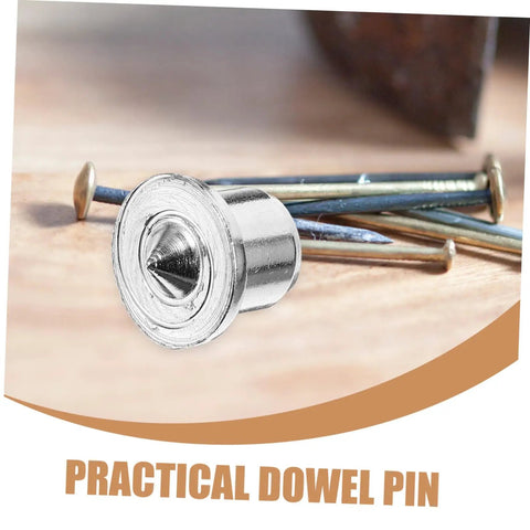 Pro Grade Stainless Steel Dowel Pin Set With Centering Pins for precise woodworking on wooden surface with nails