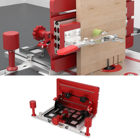 Adjustable Table Saw Push Handle With Aluminum Alloy Vertical Backer And Clamp, Secure Guide For Woodworking, 55-93° Adjustable Clamp