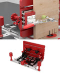 Heavy Duty Adjustable Table Saw Push Block With No Slip Vertical Grip Aluminum Alloy Featherboard Backer Anti Kickback Guard for secure cut setup