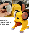 Image of Depisuta Mini Bench Grinder 5500Rpm showcasing double wheels for sharpening, featuring thickened guard cover design.
