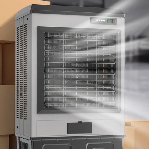 Beat The Heat For Real With This Portable Swamp Cooler featuring 360 degree swivel and misting in a modern design.