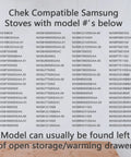 List of Samsung stove models compatible with Stove Cover Set For Gas Range Protectors Keeps Your Stovetop Clean Nonstick