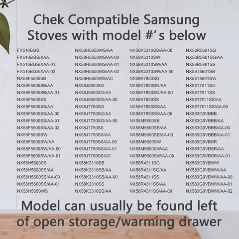 List of Samsung stove models compatible with Stove Cover Set For Gas Range Protectors Keeps Your Stovetop Clean Nonstick
