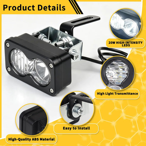 Ultra Bright Ebike Front Light With 3 Pin Plug And Play No Wire Cutting Connection For Ridstar Q20 And Q20 Pro, Easy Install LED Headlight Bar, Weatherproof Bike Front Lamp For Commuter And Adventure Rides