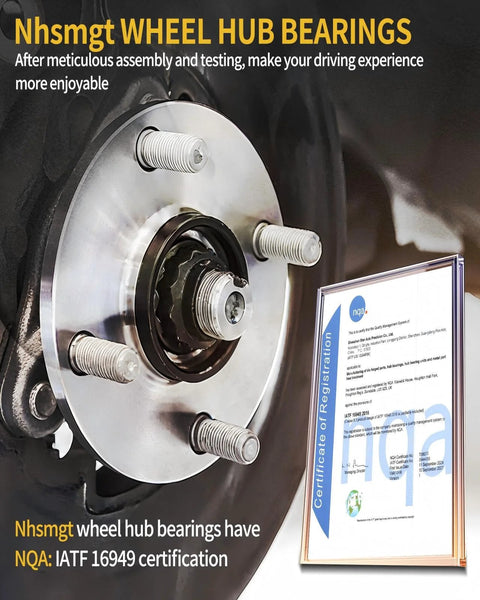 Beefy Heavy Duty Front Wheel Bearing Hub Assembly For Ford Taurus 2008 2009 Five Hundred Freestyle 2005 2007 Taurus X 2008 2009 And Mercury Montego 2005 2007 Sable 2008 2009 With 5 Lug ABS Encoder Front Left Or Right showing NQA certification