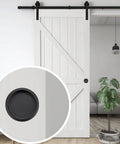Two Pack Round Pocket Door Pulls For Closet Doors Two And One Eighth Inch Black Finger Pulls With Easy Snap In Installation