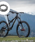Mountain bike outdoors with close-up inset of Four Piece Bicycle Ball Bearing Retainer Kit With One Quarter Inch Bore And Seven Ball Bearings