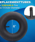 3.50 4.00 6 Inch Inner Tube Heavy Duty With TR13 Straight Valve for Wheelbarrows, Mowers, Generators, Hand Trucks