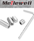 Cup Point Socket Set Screws 5/16-18 By 1/2 Inch Internal Hex Drive 304 Stainless Steel Grub Screws With Hex Wrenches 20 Piece Set