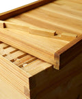 10 Frame Beehive Bottom Board With Entrance Reducer for Langstroth Hives Solid Pine with wax coating and ventilated design