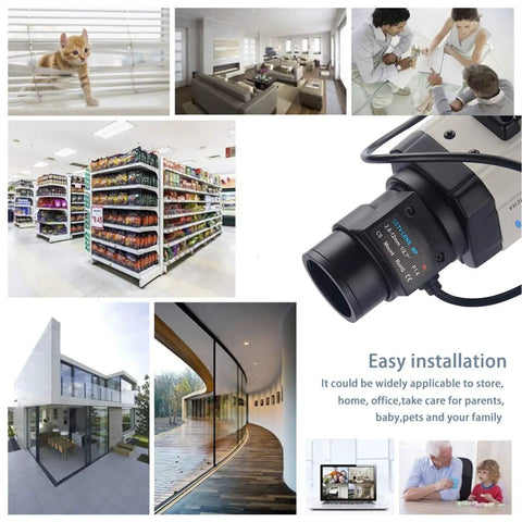 Compact Hd CCTV Camera One Third Inch CCD 960H 1000TVL auto iris varifocal lens for indoor outdoor surveillance, home office use.