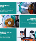 Components of Heavy Duty Metal Cutting Machine With Brush Cutter For Pro And DIY Work, 110V 120W Copper Motor, Durable Build, Fast Clean Cuts