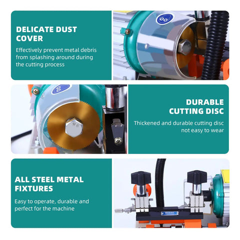 Components of Heavy Duty Metal Cutting Machine With Brush Cutter For Pro And DIY Work, 110V 120W Copper Motor, Durable Build, Fast Clean Cuts