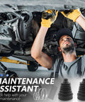 Mechanic using Heavy Duty Silicone CV Axle Boot Repair Kit Fits 19 24 Mm Shafts With Four Stainless Steel Clamps Six Nylon Ties.
