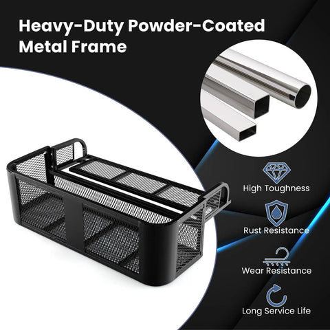 Heavy Duty Rear Cargo Basket For ATV And UTV Detachable Steel Mesh Drop Rack Black Powder Coated Rust Resistant Universal Trail Ready Sling Your Gear No Sweat