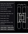 Diagram of Two Pack Heavy Duty Concealed Gate Hinge For Casement Doors with measurements and specifications.