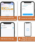 Steps for connecting High Power 30A WiFi Smart Switch 110V 120V 240V with app remote and timer to 2.4G WiFi network