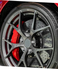 Close-up of alloy wheel with Heavy Duty Wheel Flange Bolts And Nuts Kit For ATV And Go Kart Alloy Construction Bolt On