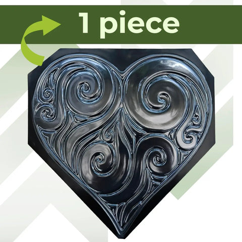 Heart Shaped Concrete Pathmaker Mold For DIY Garden Walkway Pavers And Stepping Stones ABS 2mm Durable Cement Mold