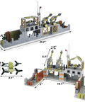 Epic Military Base Building Set With 710 Pieces For Kids 9-12 Transformable Battle Scene Kit Featuring Drone Anti Aircraft Guns