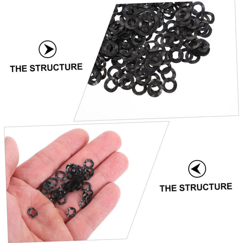 500 Pcs Spring Wave Washer Gasket Set, Assortment Kit For Load Distribution In Tight Spaces, Durable Wave Springs, Steel Construction, Perfect For Mechanical Fixes And Assembly Projects, black washers in bulk and in hand
