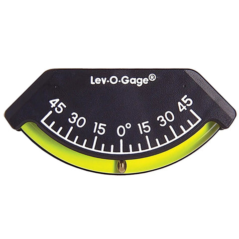 201-F Lev-O-Gage Inclinometer High Visibility Level Gauge For Off Road Jeeps Trucks RVs Campers Trailers And Boats USA Made Built Tough Tilt Indicator