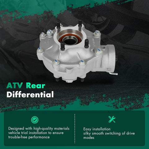 Heavy Duty Rear Final Gear Differential Assembly Fits Honda Rancher 420 Atv 2007 To 2013 Factory Spec Replacement 41300Hp560 view of assembled unit with bolts