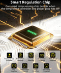 Smart regulation chip for Tesla Level 2 And Level 1 EV Charger with temperature and power protection features shown.