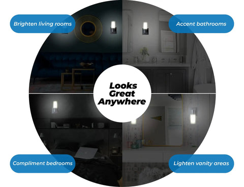 Two Pack Battery Operated Wall Sconces With Remote Easy No Wire Install Matte Black LED Wall Lights in various rooms