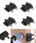 4 Pack Magnetic Cabinet Latches With Double Round Head Touch Catch Push To Open No Handle Needed Release Opener installation view