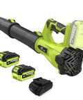 Cordless Leaf Blower 21V Power With Two 4.0Ah Batteries And Fast Charger, Six Speed Settings, Lightweight Electric Blower Kit