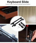 Locking Drawer Slides Heavy Duty Full Extension Runners Side Mount Ball Bearing Rails Track Glides for Under Desk Installation