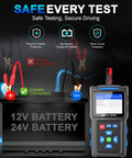 Battery Load Tester 12 Volt And 24 Volt For Cars And Trucks Quick Diagnostic Tool BT300 Easily Detects Starting And Charging System Faults Tests Lead Acid And AGM Batteries And All Automotive Starter Batteries, 12V battery