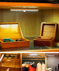 Stick On Portable Wireless LED Night Light With 10 LEDs, Magnetic Tap Light in a cabinet, illuminating stored items