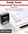 Dead Legit Self Inking Approved Rubber Stamp For Office And Business Paperwork Drops Slick Sharp Marks Every Time on forms.
