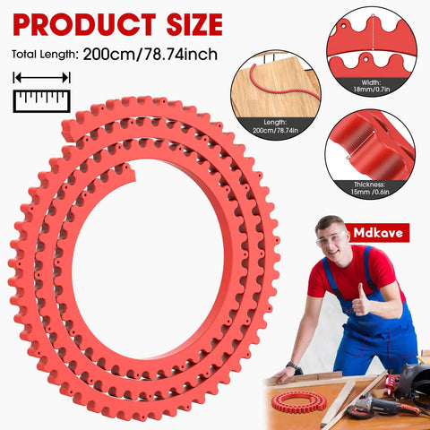 Top Tier 78 Inch Flexible Router Template For Woodworking Precision Curve Bending Strip With Slick Edge Guide For Dead Smooth Arch Routing And No Sweat Cuts On Projects, red acrylic template.
