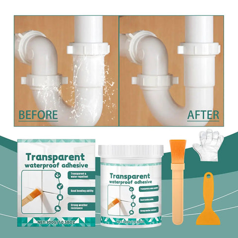 Killer Clear Roof Sealant And Heavy Duty Waterproof Adhesive That Slaps Down A Tight Leak Barrier On Tile Grout Concrete Patios And Basements All Season Long, before and after pipe sealing.